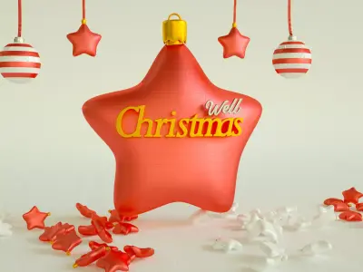 Christmas  3D  star model 3D model