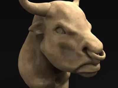 Bull Head 3D Model 3D print model