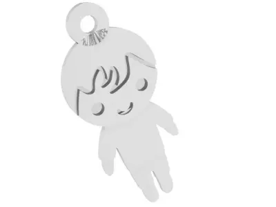 Family Girl Boy Pendant Set 0507 3D print model