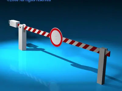 Boundary automatic barrier 3D model