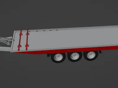 Abschlepp Transport Car Trailer Flat 3D model