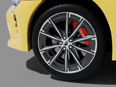 Toyota GT 86 2017 Facelift Low-poly 3D model