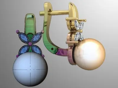 Earrings 42 3D print model