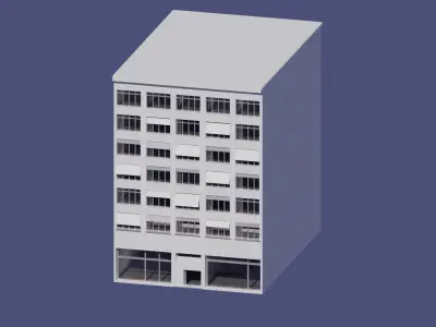 Buenos Aires Style Building 6 3D model