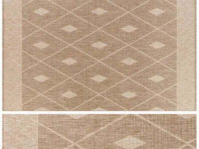 Carpet set 30 - Bundle - 3 Geometrical Jute Rugs 3D model
