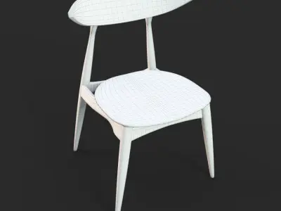 Set of table and chairs 3D model