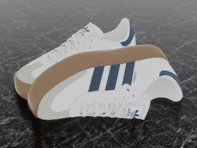 ADIDAS SAMBA OG - BLUE 3D SHOES Low-poly 3D model