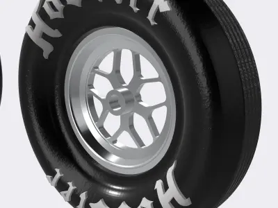 Drag Wheel COMBO Front Billet Specialties Comp 7 15inch Spindle 3D print model