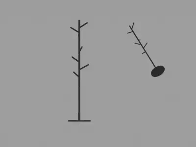 Coat Stand Low-poly 3D model
