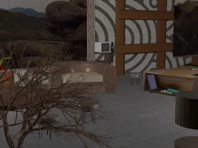 Relaxation room Free low-poly 3D model