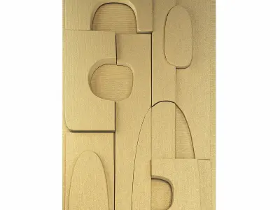 Fabric wall decorate 3D model