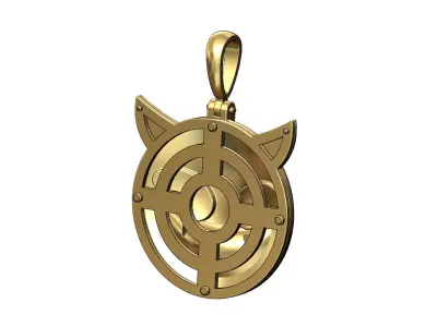 Evil emoji pendant with bail 3D print model