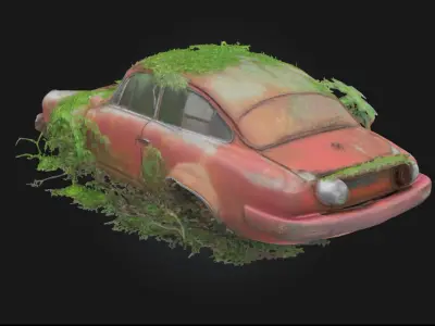 Natures Embrace  Where Stone Meets Life 3D model