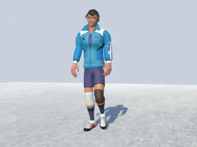 Sports Avatar male 05 Rigged Low-poly 3D model
