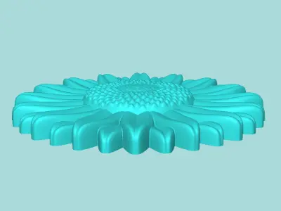 Sunflower 09 - Silicone Mold Maker - Template 3D print model