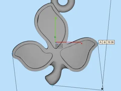 pendant leaf 3D print model