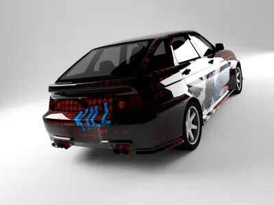 Lada 21012 Low-poly 3D model