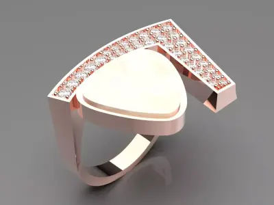 Womens Jewelry Ring A Symbol of Shine and Modern Design jr00246 3D print model
