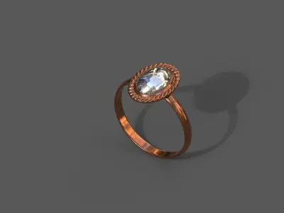High-Quality 3D Ring Model Low-poly 3D model 17