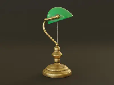 Banker Lamp Low-poly 3D model