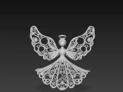 3D Flying Angel Christmas Decoration Model 3D print model