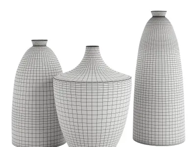 Cody Hoyt Geometric Ceramic Vase Collection 3D model