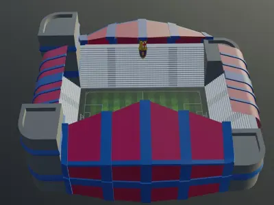 Football Stadium - FC Barcelona Low-poly 3D model