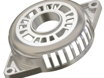 Aluminium Alternator Housing 3D print model