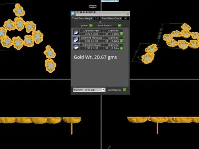 Pendant Earrings combo - 1119 3D print model