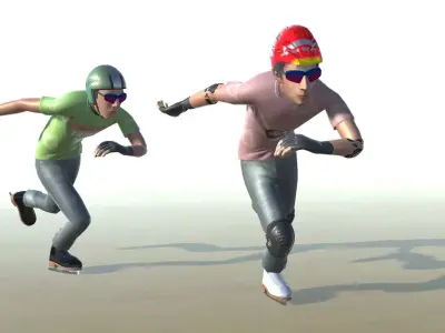 Ice Skates Actions 3D model