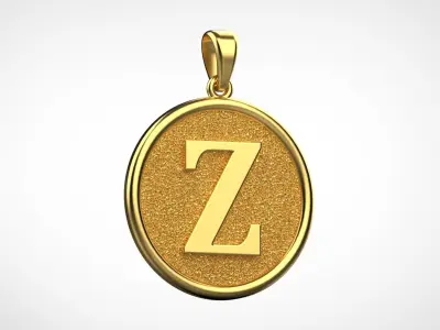 Pendant Letter Z N59 3D print model