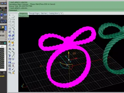 Bow tie ring 3D print model