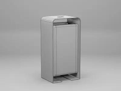 Garden Trash Can 50x40x100 Low-poly 3D model