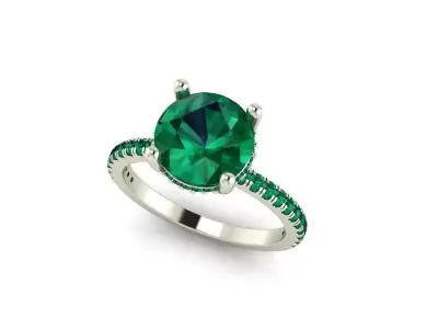 Round Stone Ring 271 3D print model