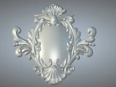 Ornamental carved objects 3D model