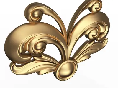 Carved Plaster Molding Decoration 014 Low-poly 3D model