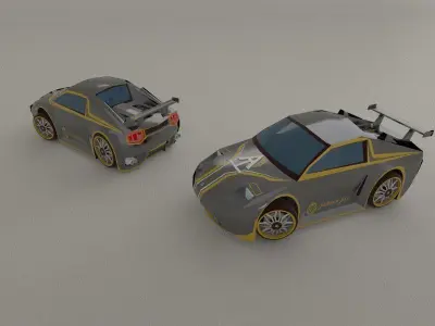 plastic toy car package 3D model