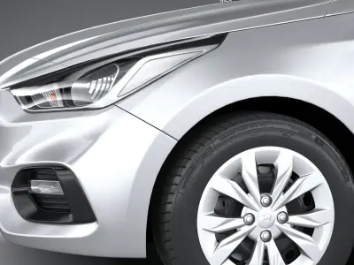 Hyundai Accent 2022 HC4DR basic 3D model