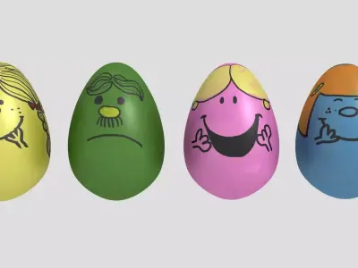 Easter Eggs kit - volume 2 Low-poly 3D model