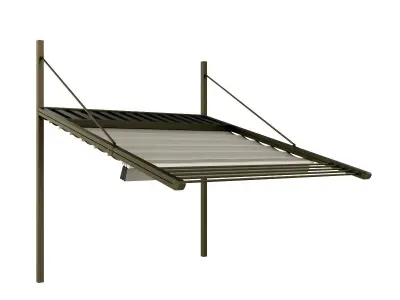 Motorized Pergola 3 bronze patina dark 3D model