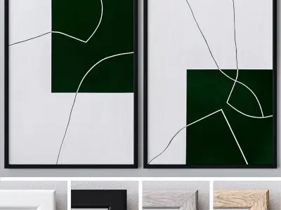 Set of large wall paintings  549 3D model