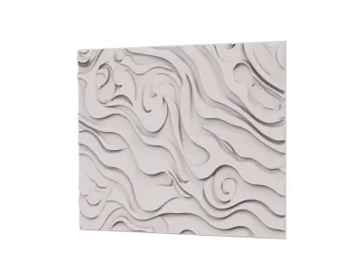 decor set wall panel wall relief mural CNC 47 3D model