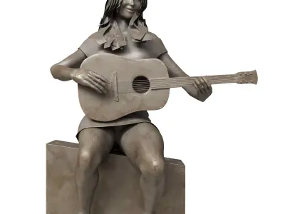 guitar girl 3D model
