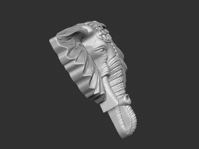 elephant head 3D print model