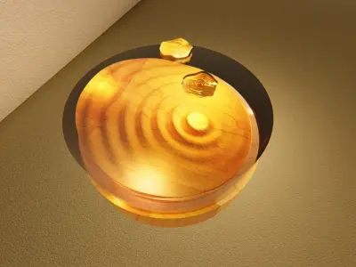 Round Table water drop shape version 3 3D model