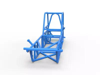 Frame of Vintage Dirt Modified stock car Version 2 Scale 1 to 25 3D print model