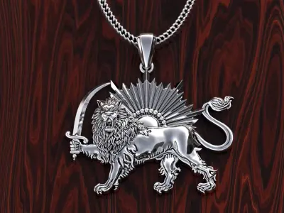 PAHLAVI dynasty PENDANT 3D print model