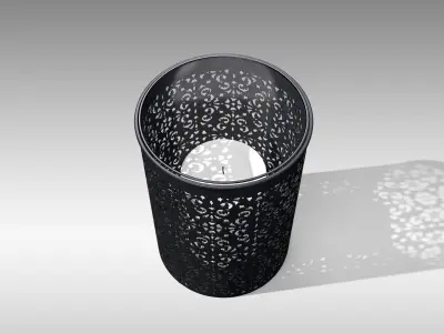 Metal Lantern 05 Low-poly 3D model
