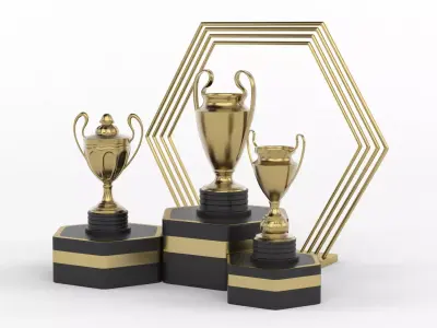 Trophy Cup Collection 3D model 16