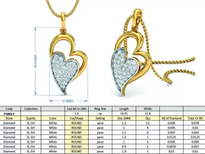 Diamond Locket Set 3D print model 31